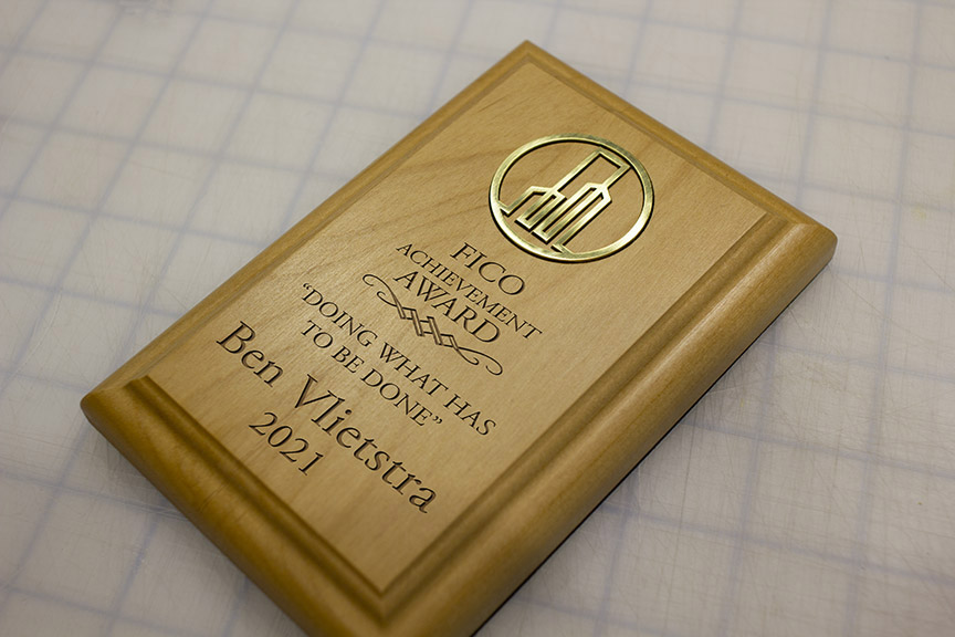 brass plaque